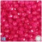 BeadTin Bright Pink Sparkle 8mm Faceted Round Plastic Craft Beads (450pcs)